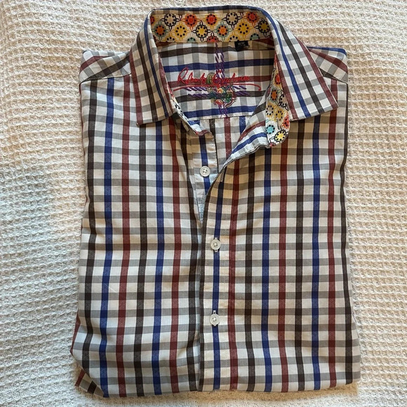 Robert Graham Modern Americana Men’s button down shirt size medium plaid - Picture 11 of 16